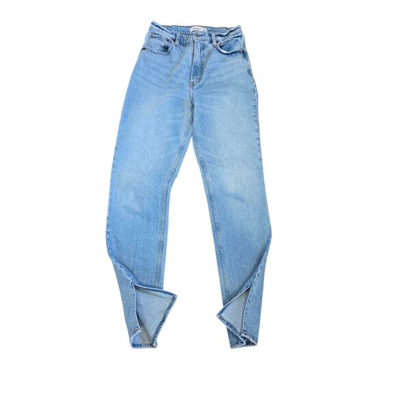 Abercrombie & Fitch The 90s Straight Ultra High Rise Split Hemline | 28/6L EUC - Picture 12 of 14